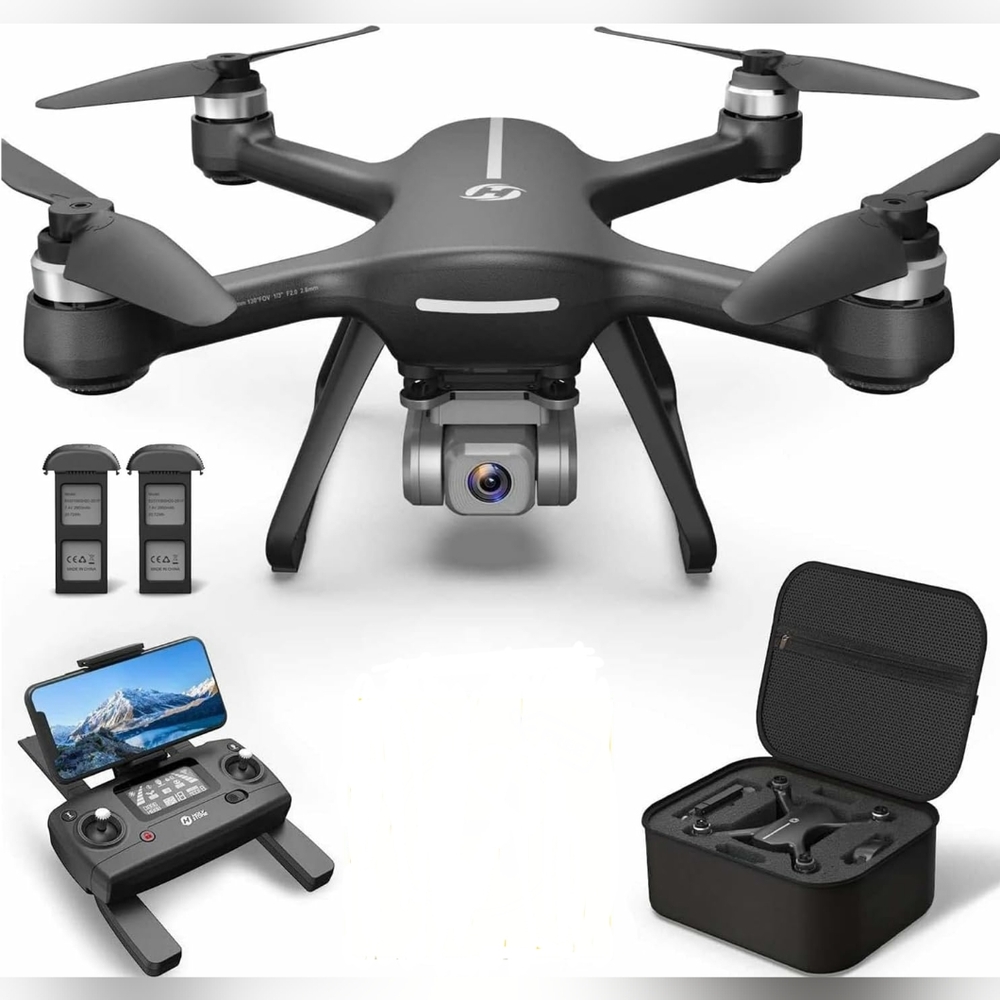 New Holy Stone HS700E GPS Drone, 4K Camera, Bundle: 2 Batterys, & Carrying Case!